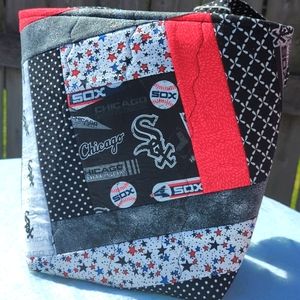 Handmade quilted Chicago White Sox tote